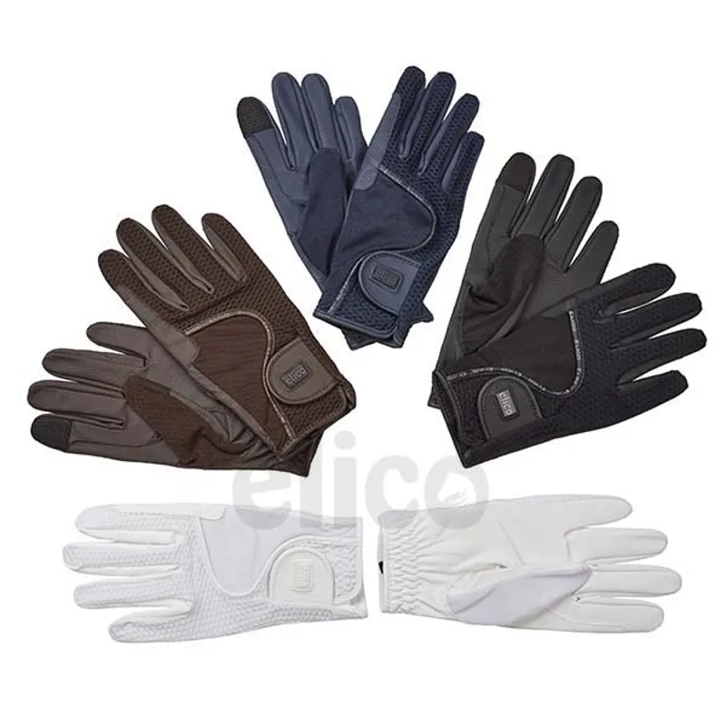 Elico Milford Riding Gloves in White